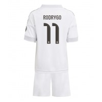 Maglia Calcio Real Madrid Rodrygo Goes #11 Prima Divisa Bambino 2025-26 Manica Corta (+ pantaloncini)